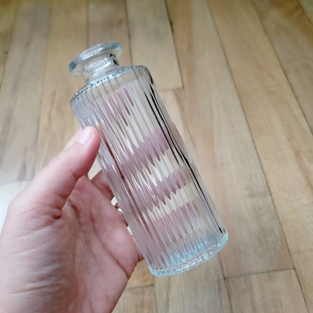 Classic Small Textured Thin Glass Vase